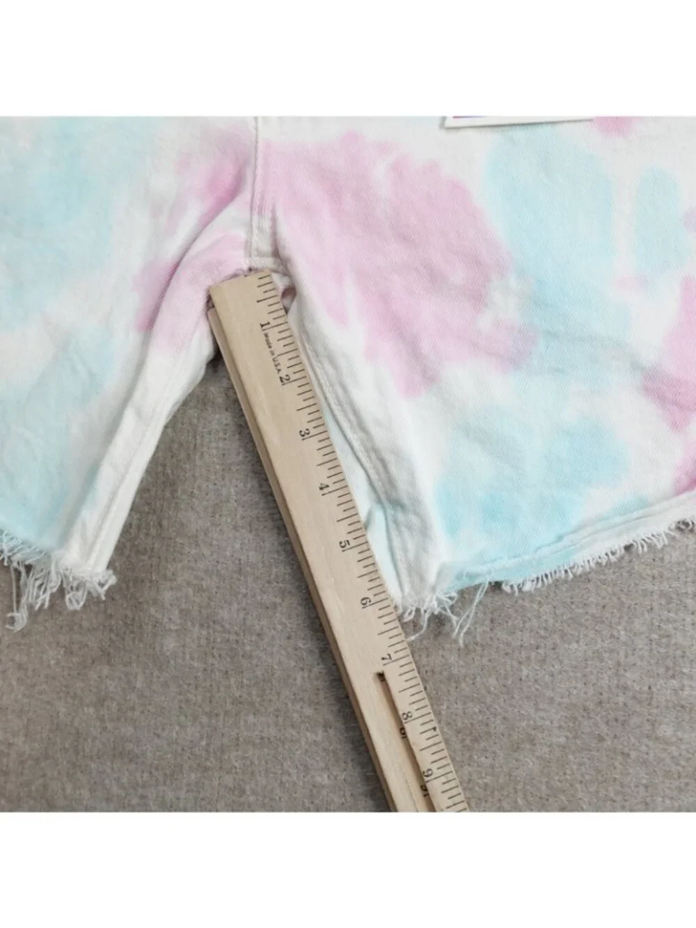 Levi's Shorts Mens 38 White Blue Denim 501 '93 Tie Dye Pride Premium NEW READ
